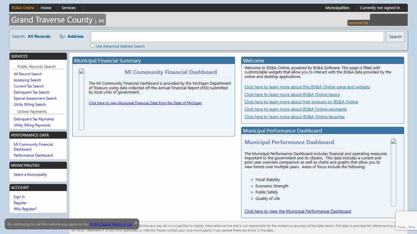 Home Grand Traverse County BS&A Online